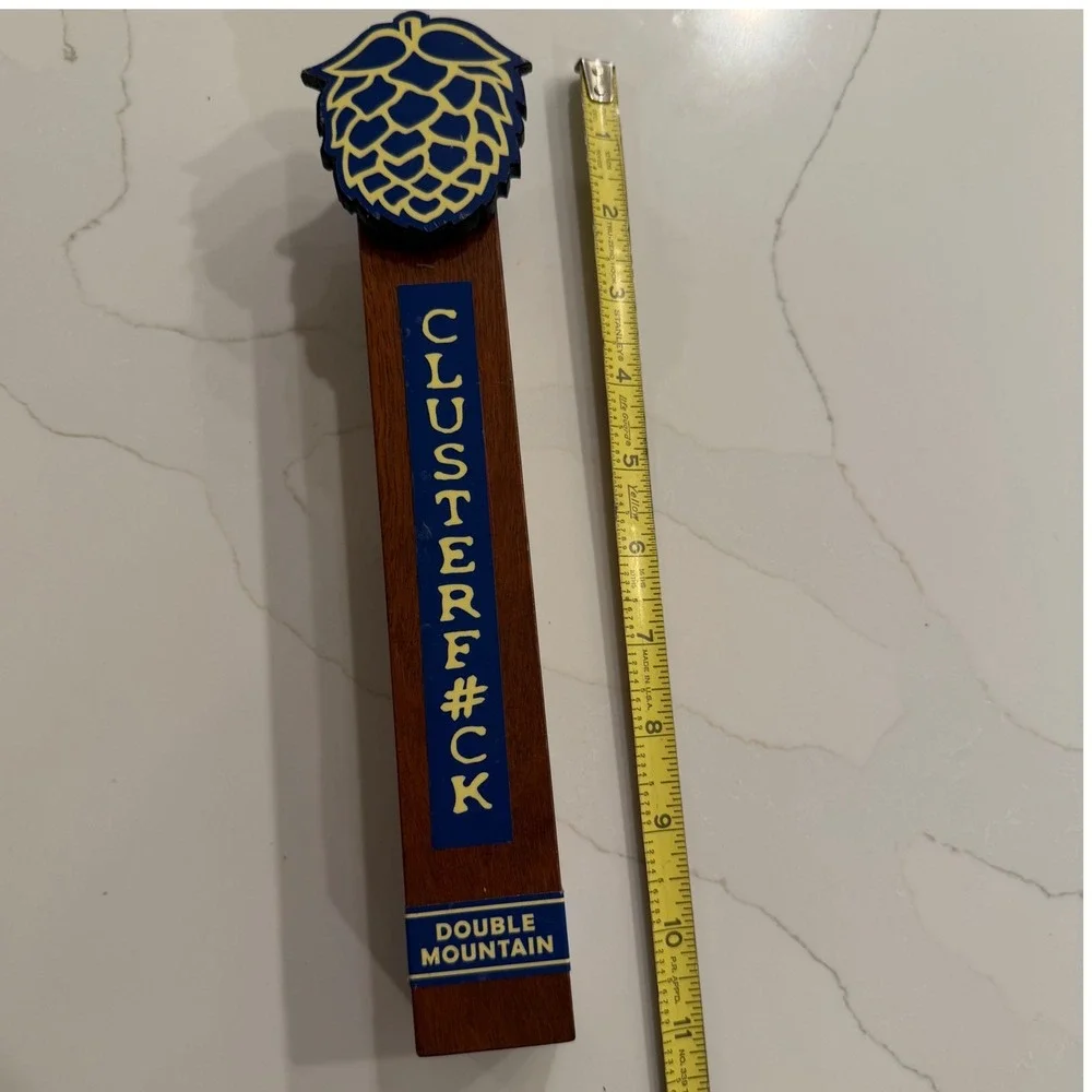 Double Mountain Brewery Clusterf#ck Wood Beer Tap Handle Hood River PNW